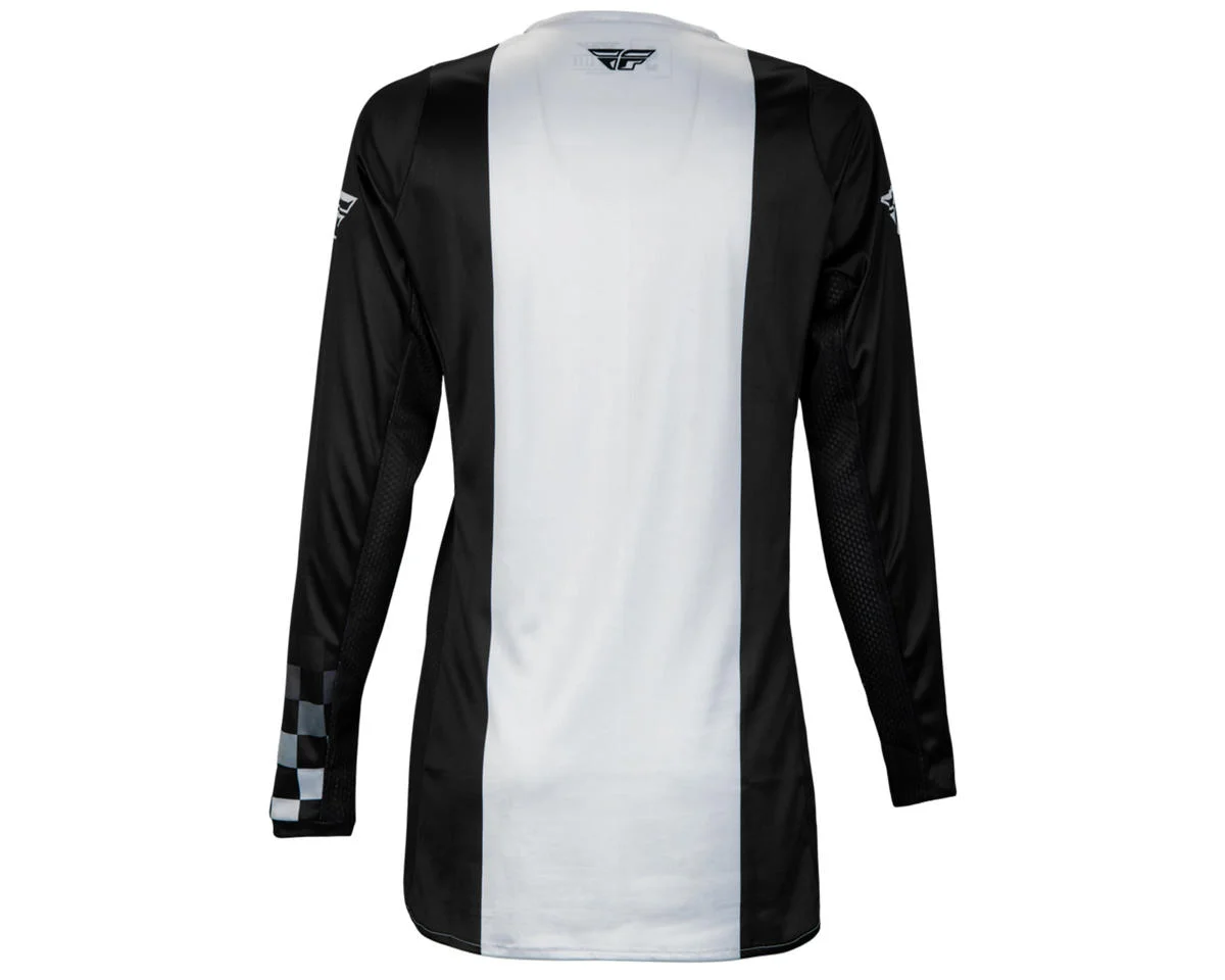 Fly Racing Women's Lite Long Sleeve Jersey (Black/Light Grey) (L)
